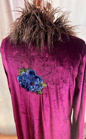 Long Purple Velvet Jacket