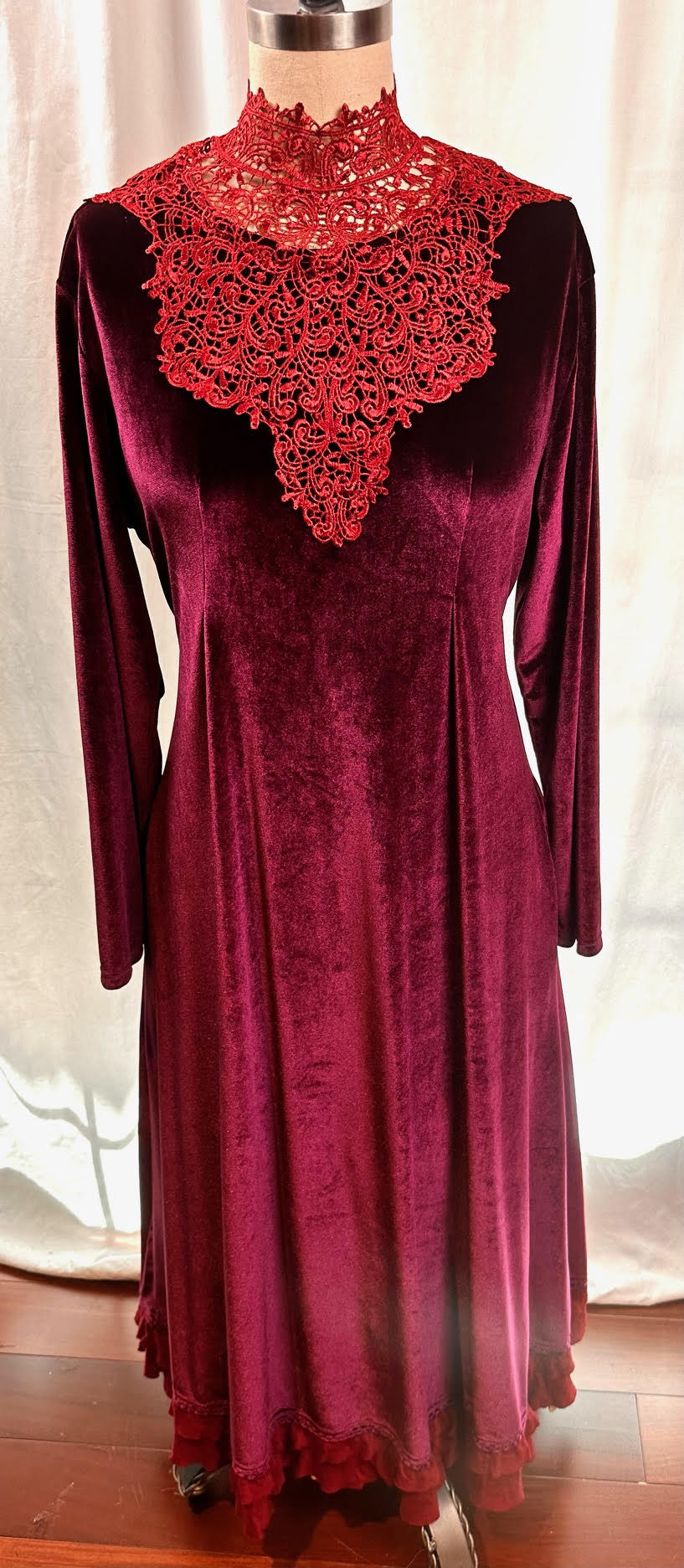 Long Purple Velvet Dress