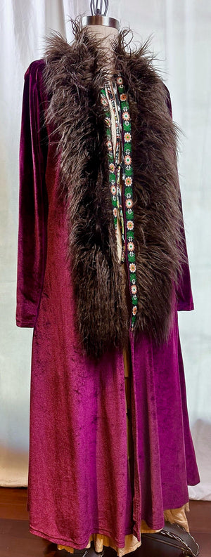 Long Purple Velvet Jacket