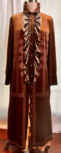 Copper-Colored Velvet Unlined Jacket