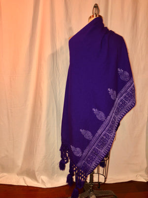 Purple Wool Poncho