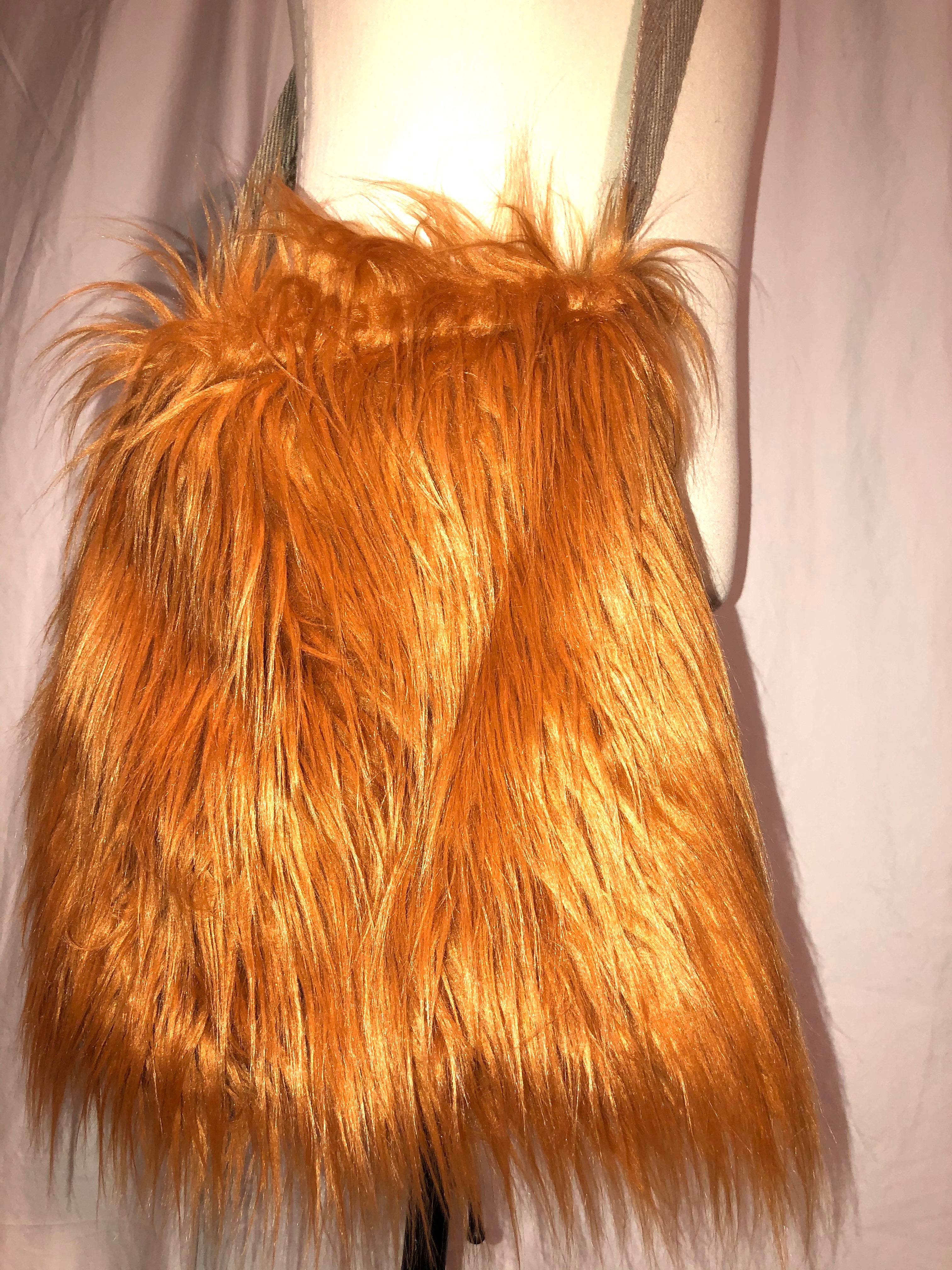 Unisex Fake Fur Messenger Bag