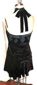 Black Stretch Velvet Sarong