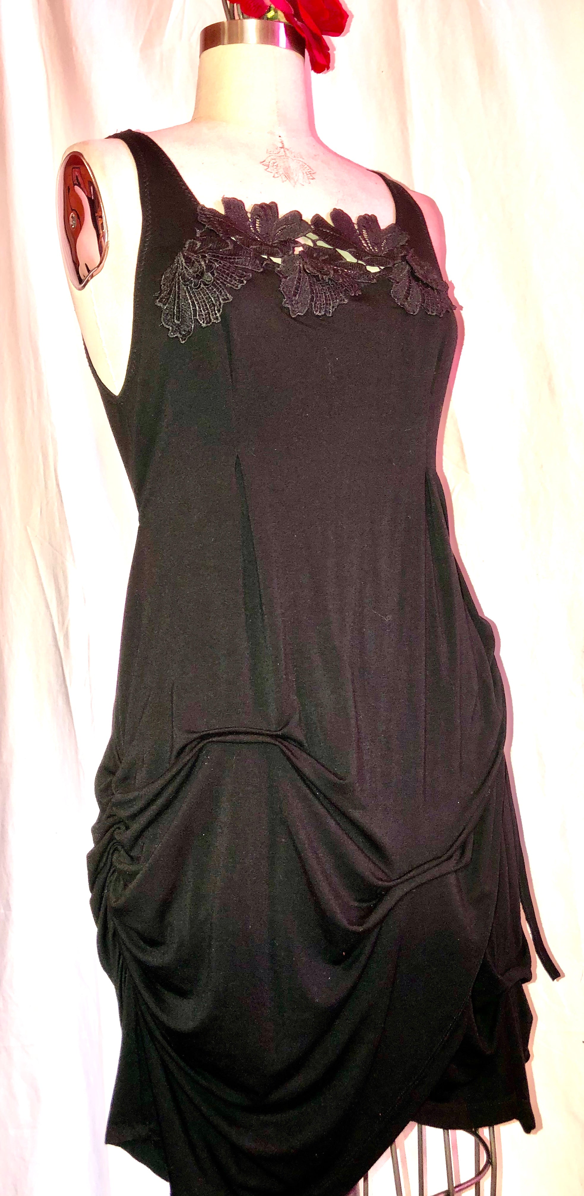 Black Stretch Knit Dress