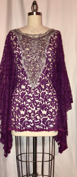 Purple Lace Caftan