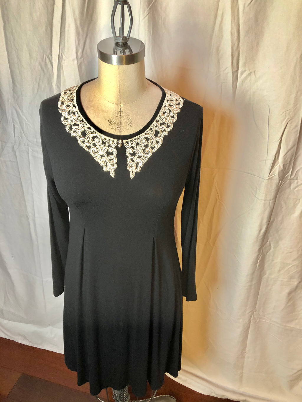 Black Jersey Stretch Knit Dress