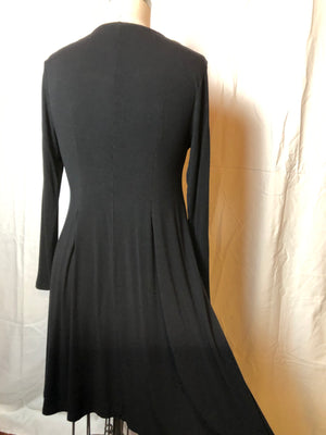 Black Jersey Stretch Knit Dress
