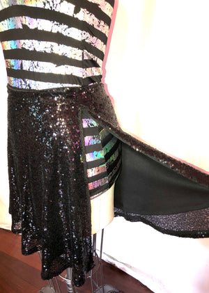 Black Sequin Skirt w/ Open Side
