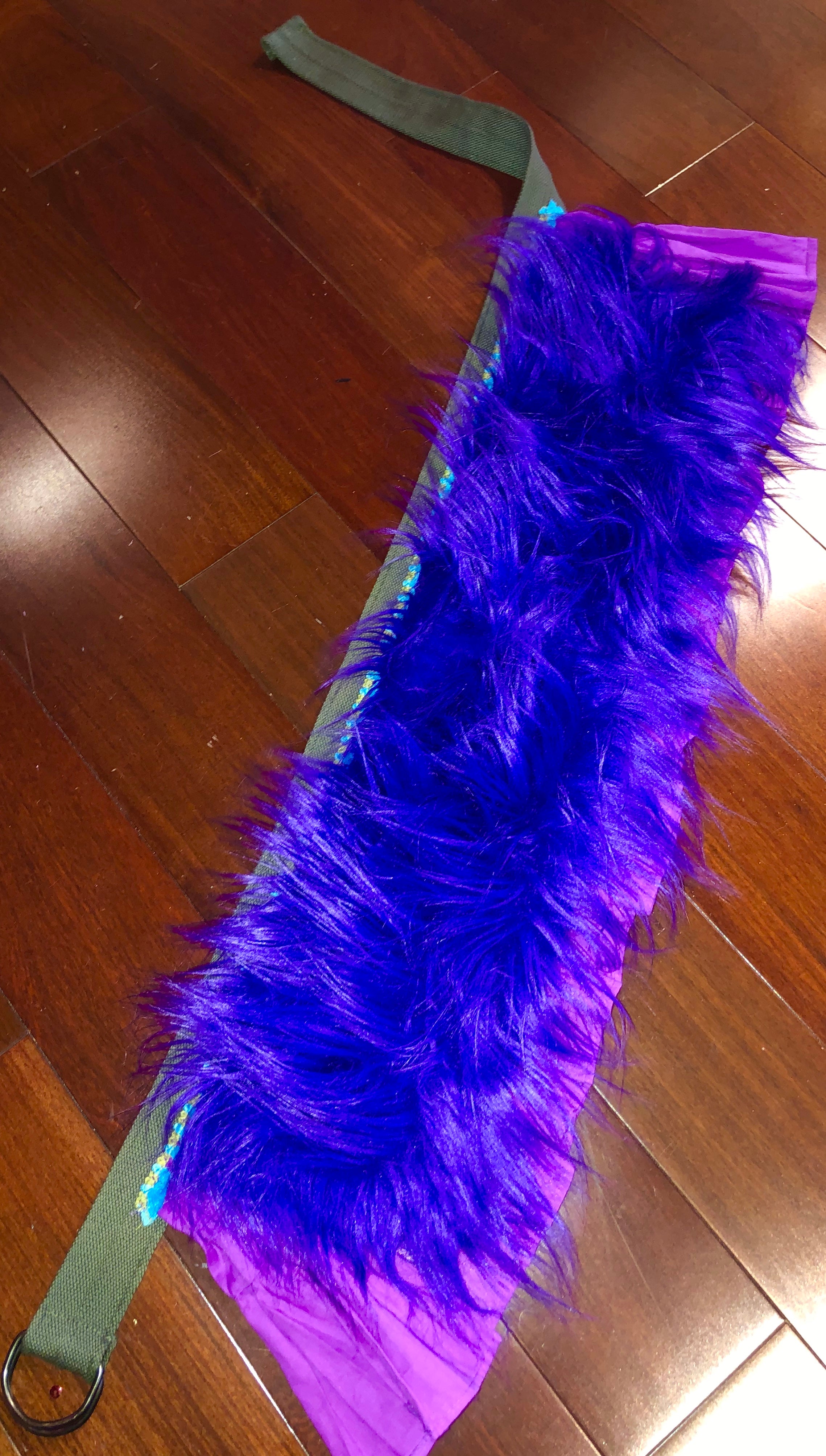 Purple Fake Fur Tutu/Belt