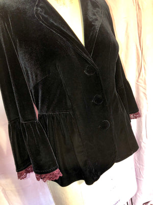 Handmade Black Velvet Jacket