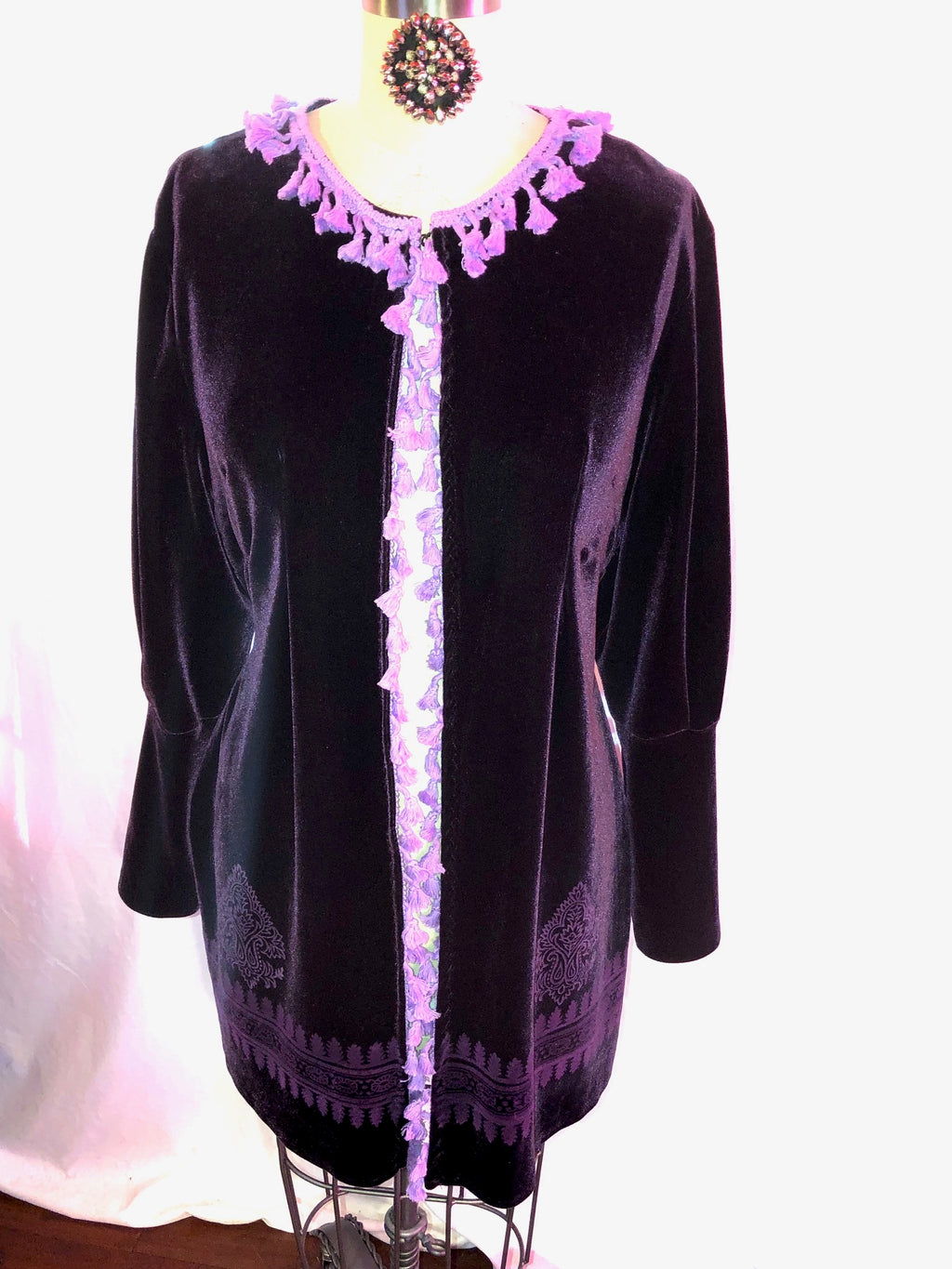 Dark Purple Stretch Velvet Jacket