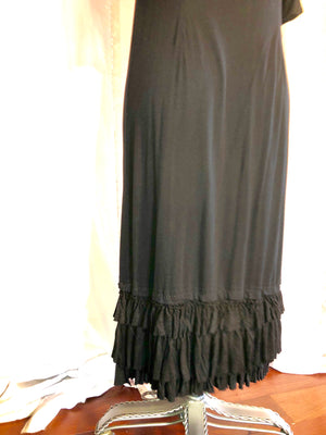 Handmade Black Dress w/Ruffles