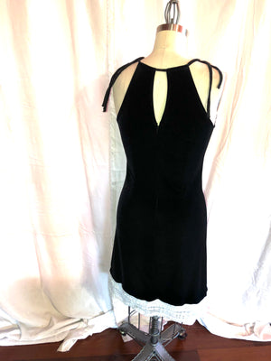 Handmade Black Stretch Velvet Dress