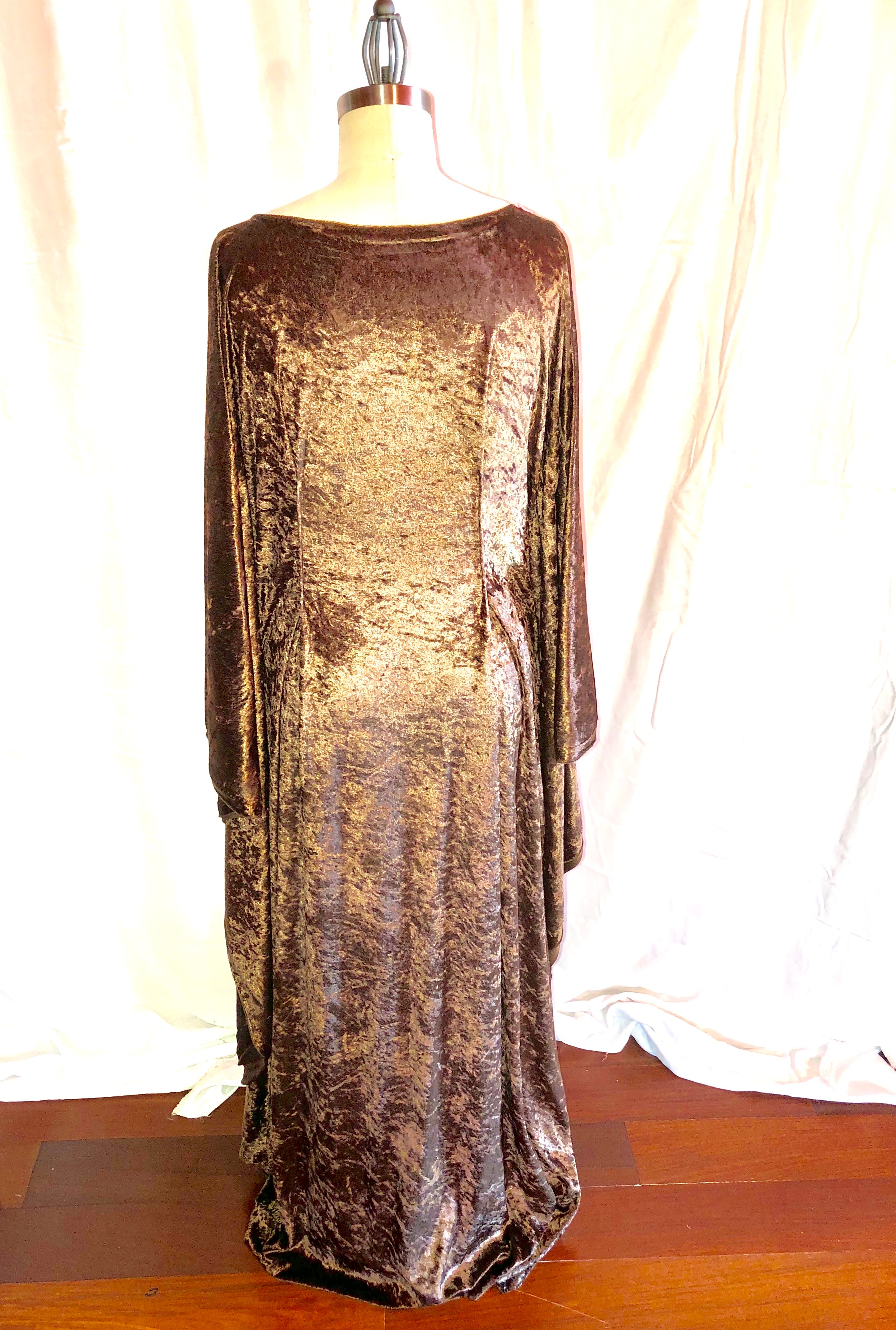 Handmade Full Length Velvet Caftan Dress