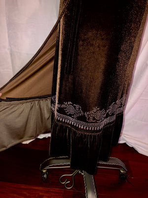 Handmade Brown Velvet Skirt/Wrap
