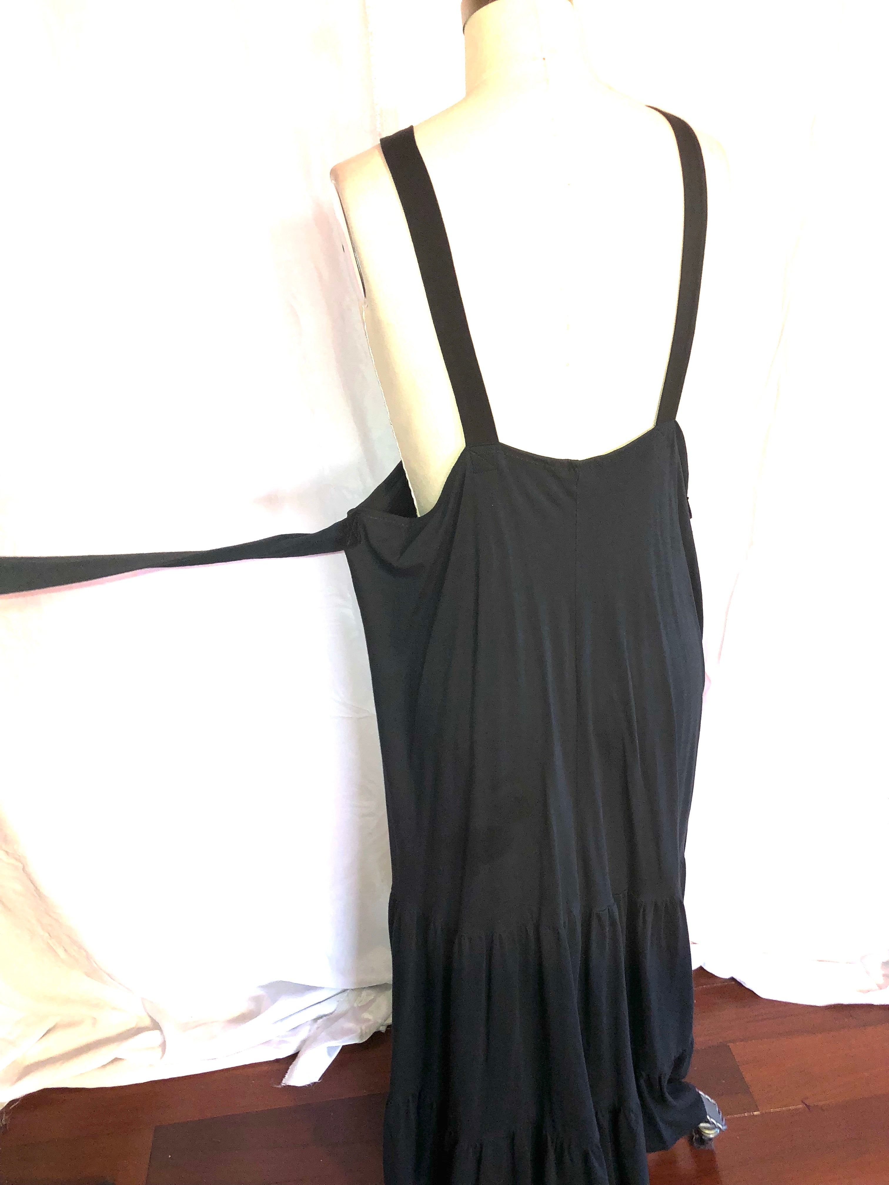 Handmade Long Black Jersey Dress