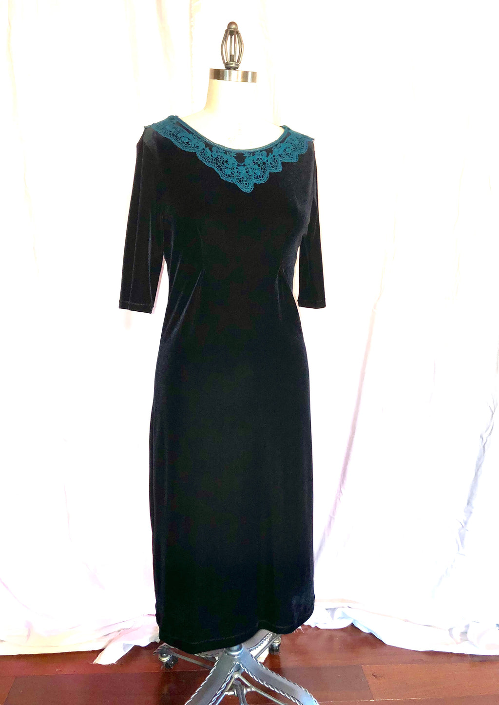 Handmade Black Velvet Dress