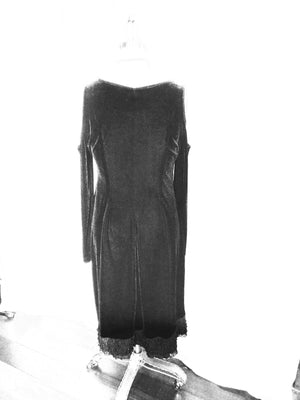 Black Stretch Velvet Dress