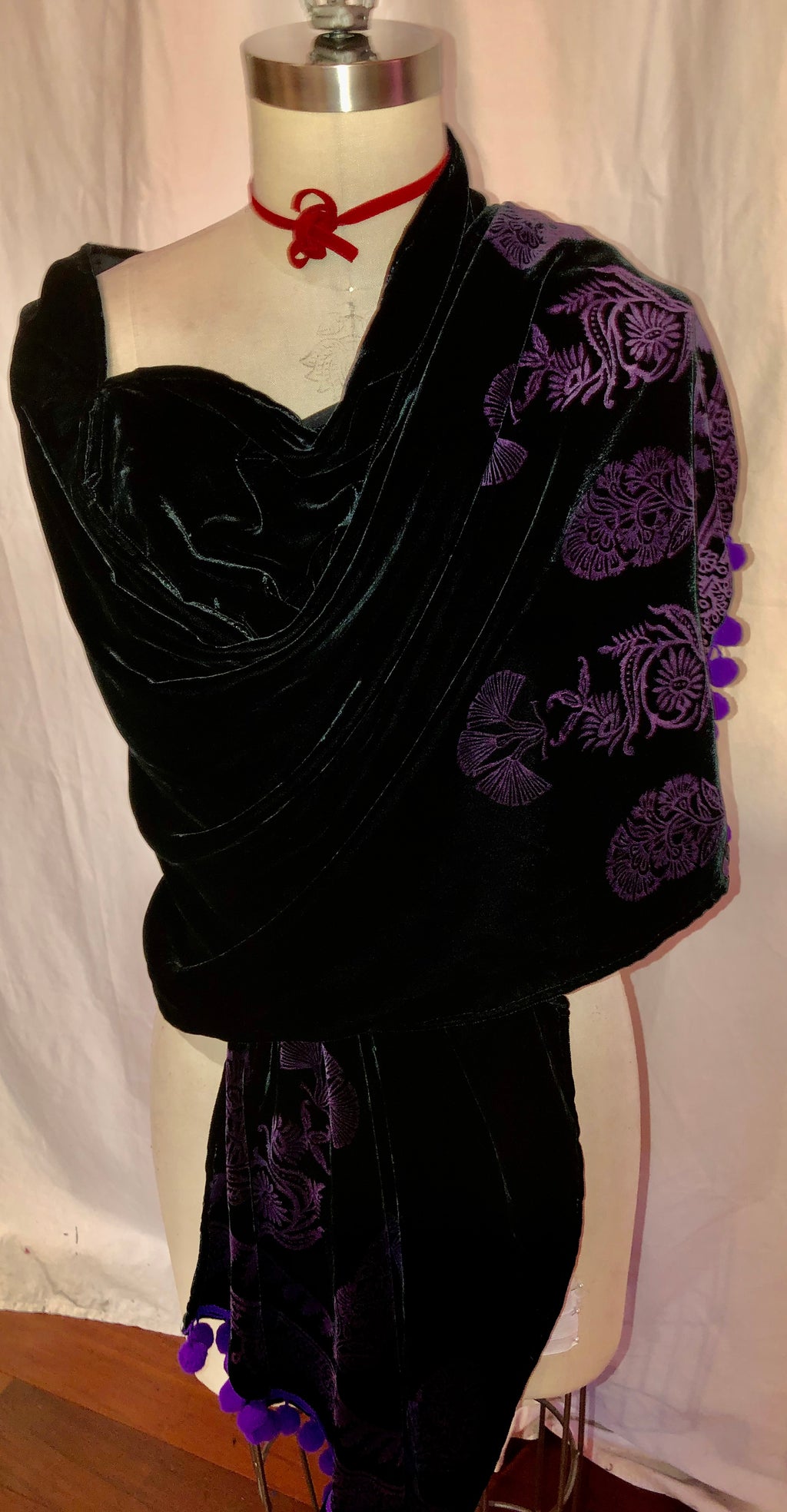 Vintage Black Silk Wrap