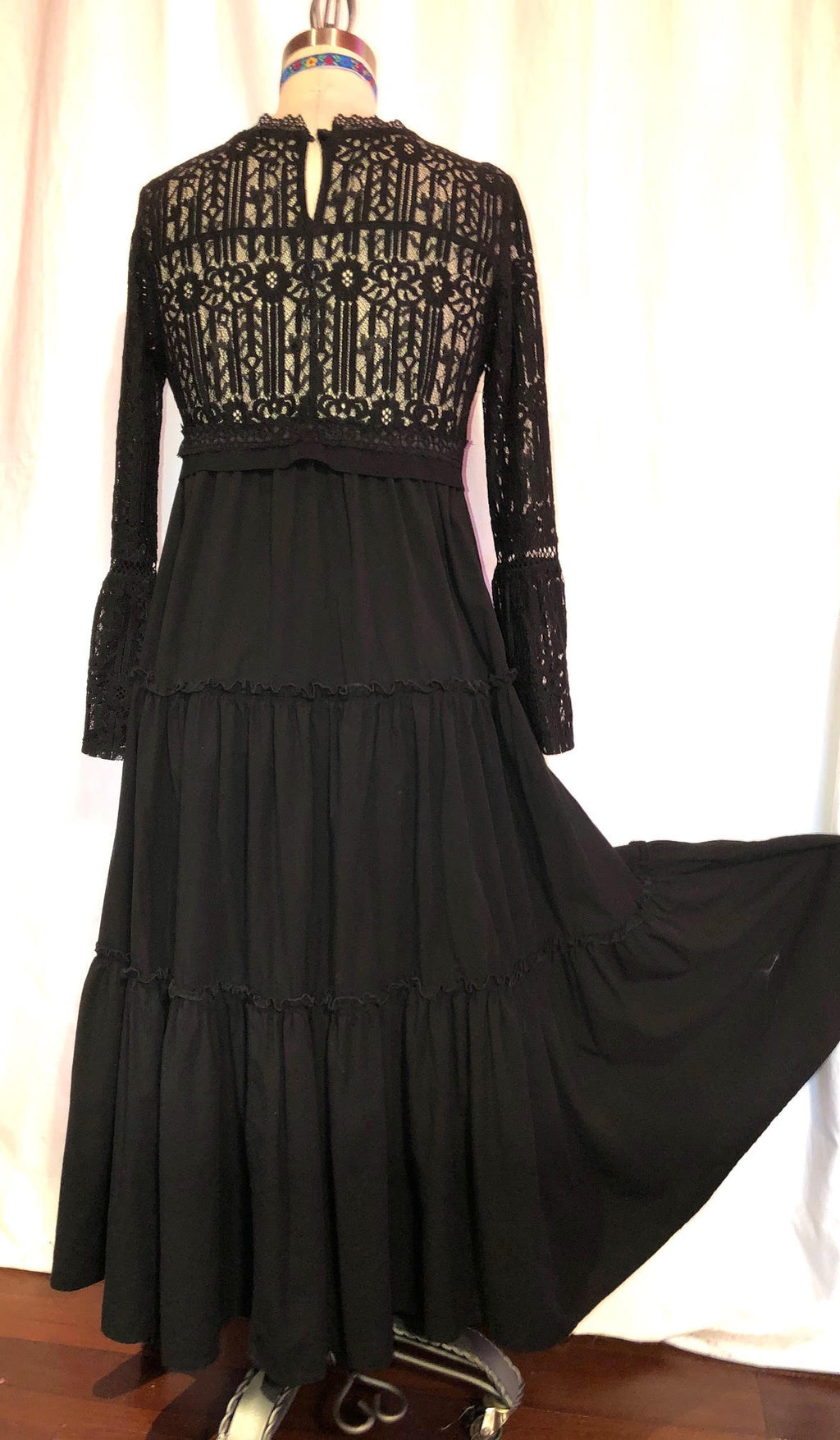 Long Black Dress w/ Ruffles
