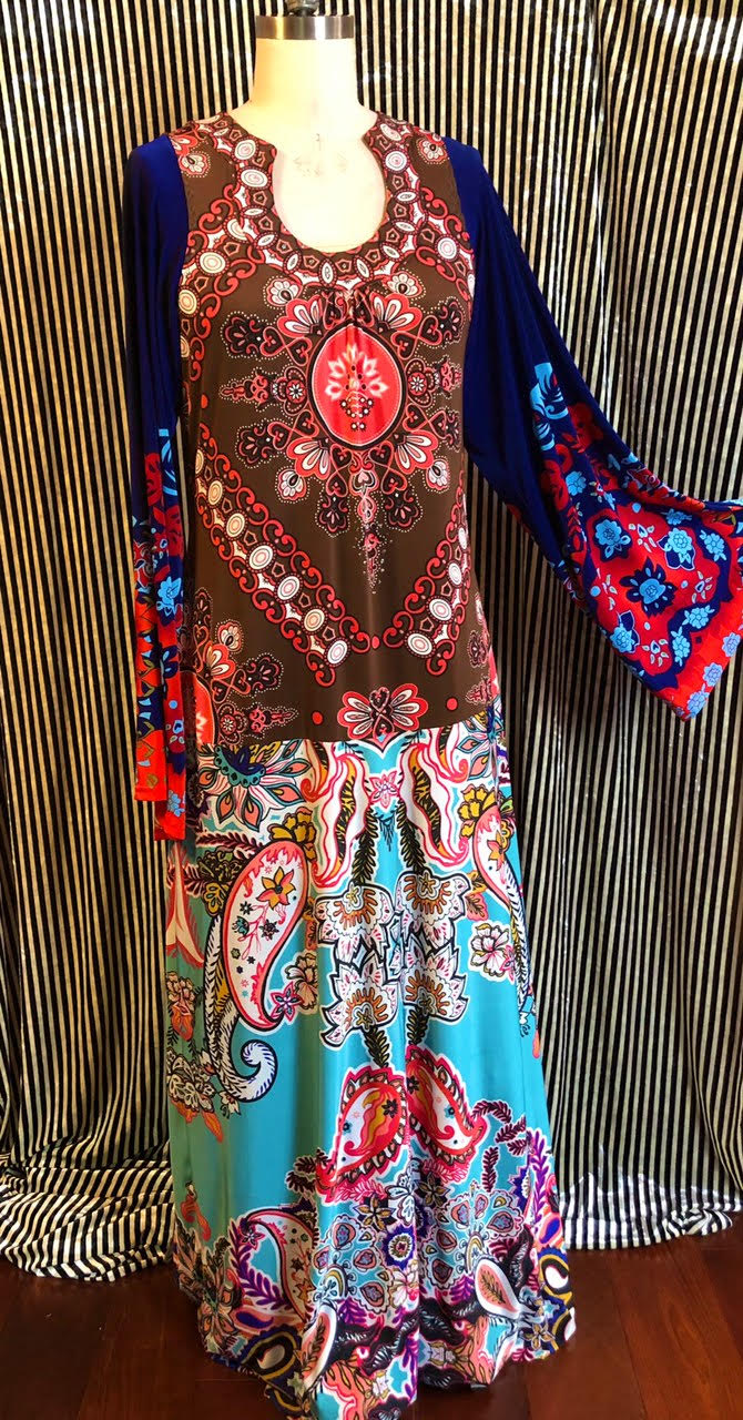 Long Hippie Dress w/ Sleeves