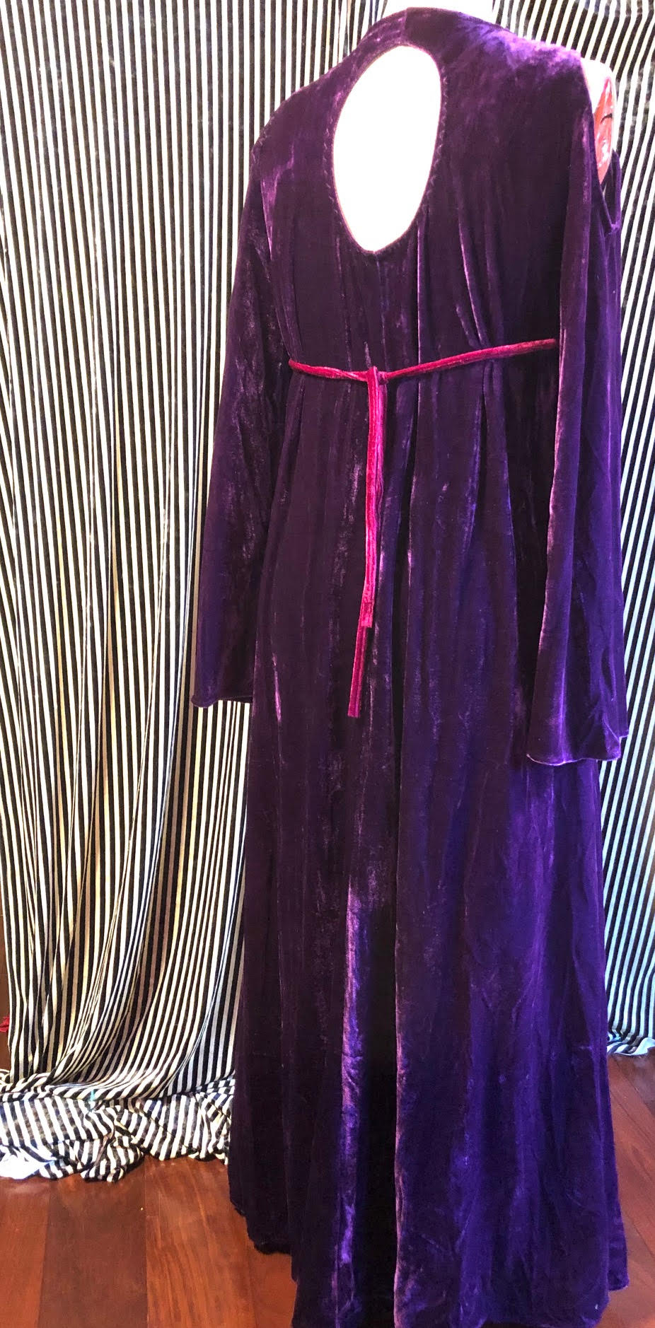 Long Purple Velvet Dress
