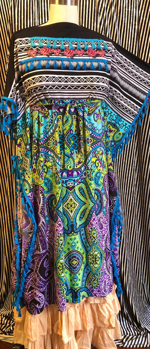 Caftan with vintage material