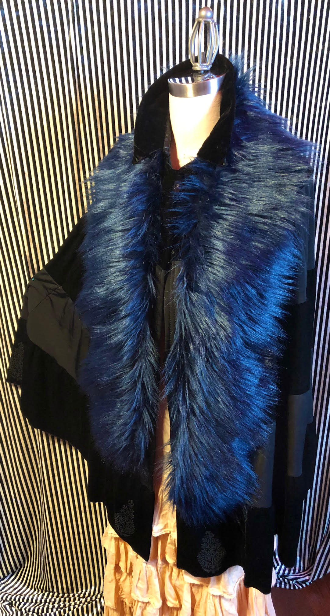 Cape w/ Blue Fake Fur