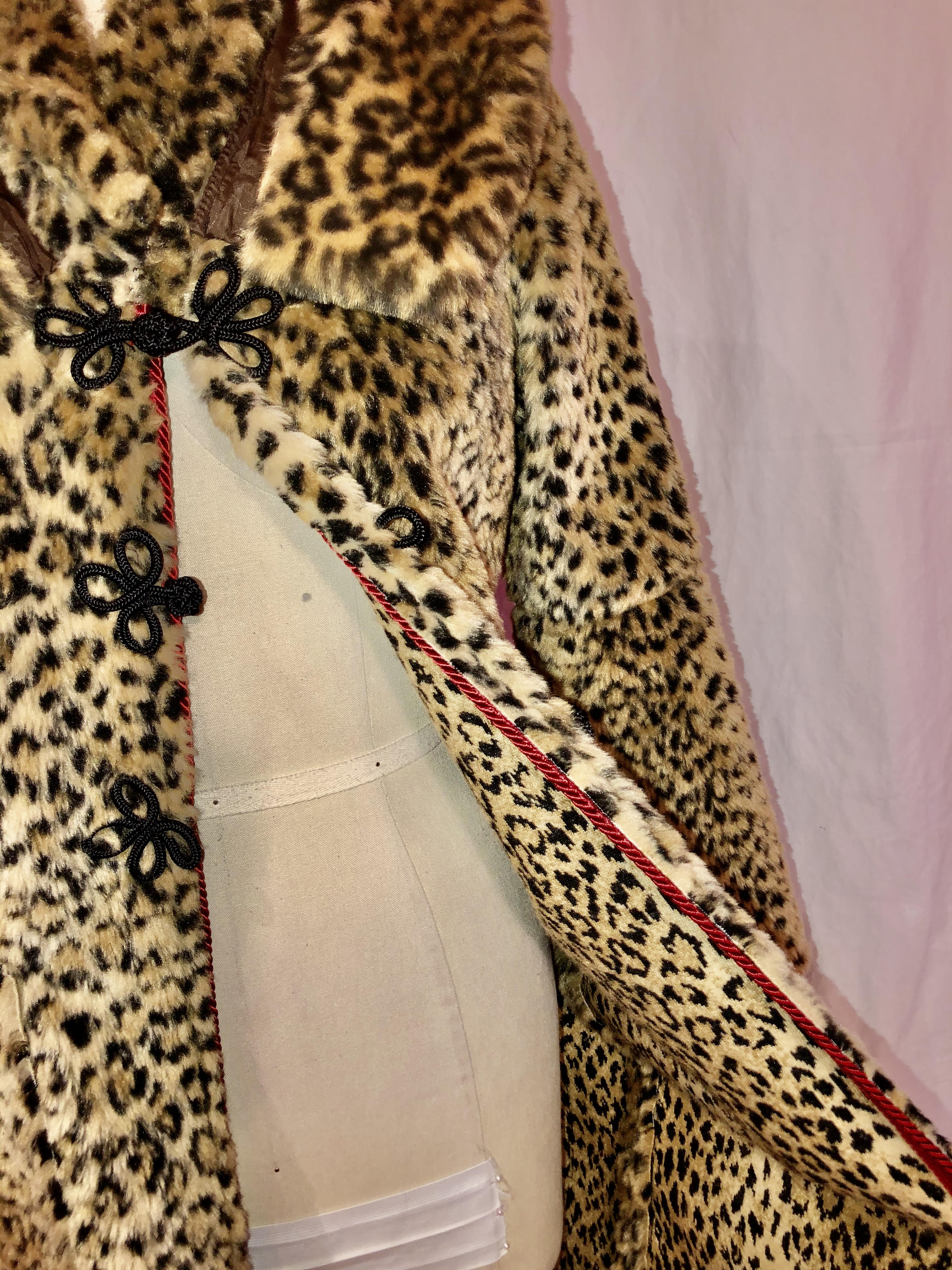 Warm Fake Leopard Fur Coat