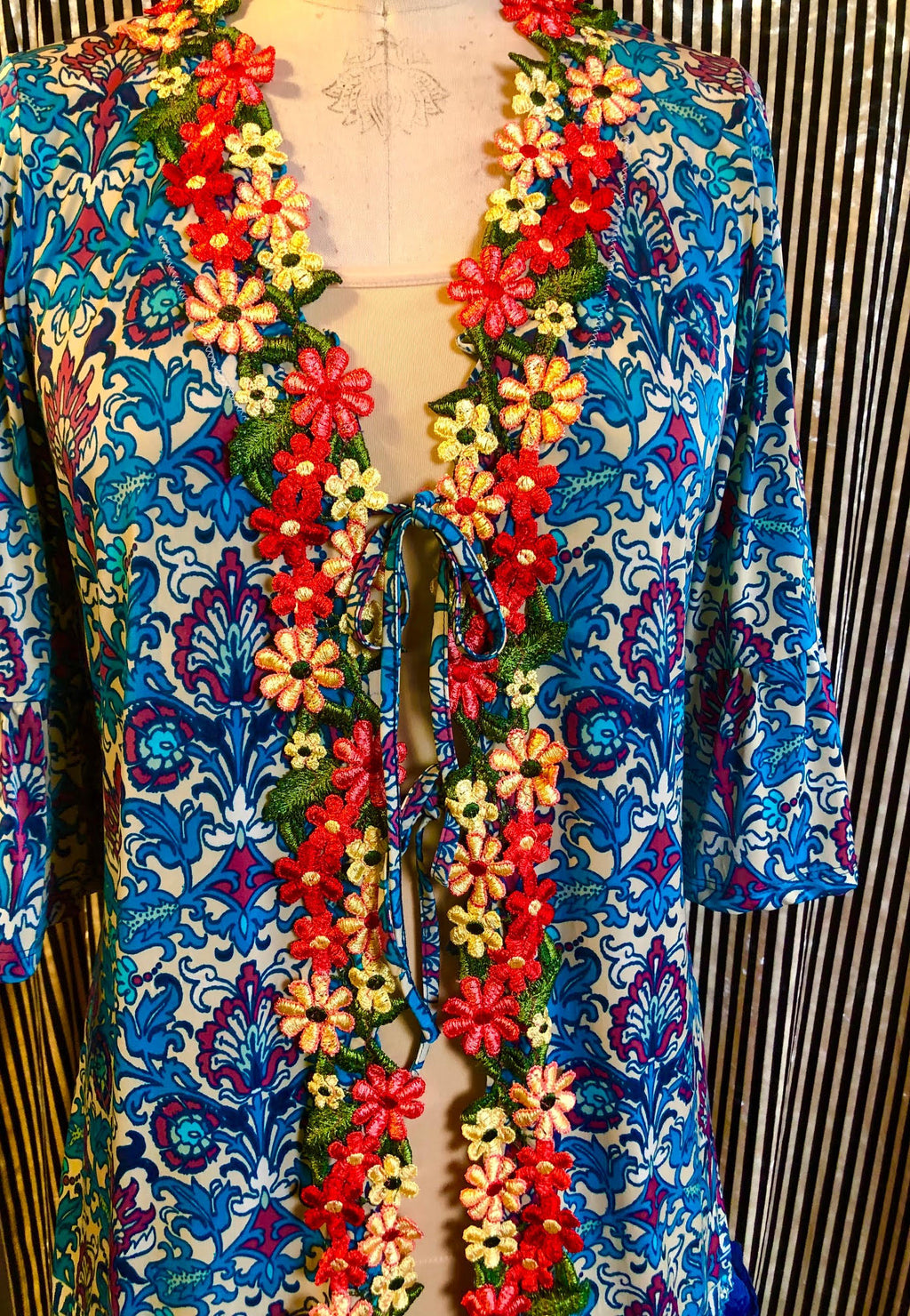 Coverup made from vintage stretch textile
